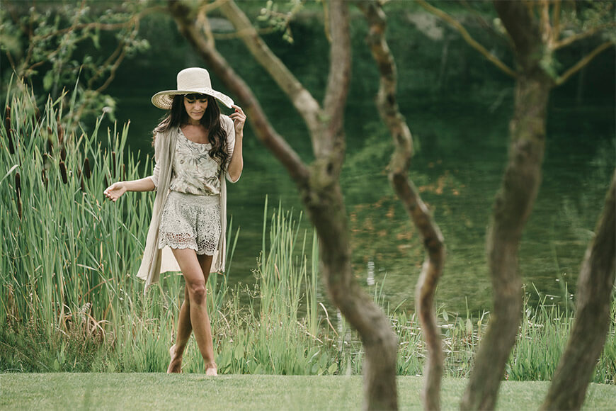 Barefoot in the grass