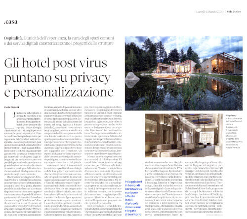 Gli hotel post virus puntano su privacy e personalizzazione